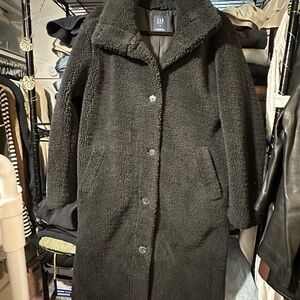 GAP Women's Charcoal Teddy Jacket